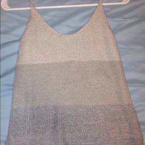 Grey knit sweater tank top, size small